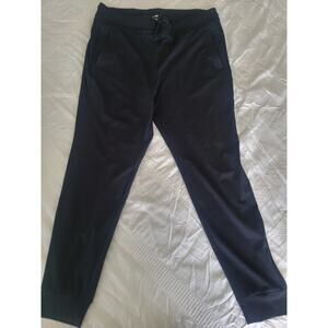 Yogalicious Size XL Black Joggers Tie Waist Poly Span With Pockets Worn Once